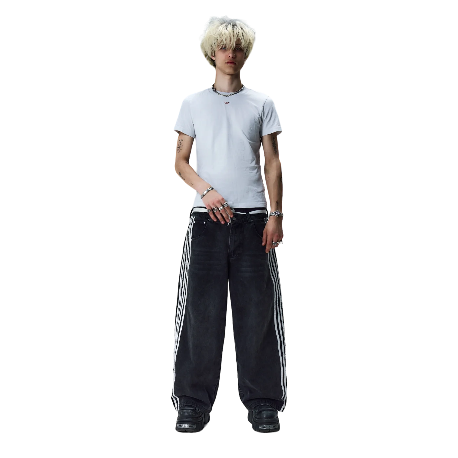 STRIPED DENIM (BLACK) - NOCTRL 