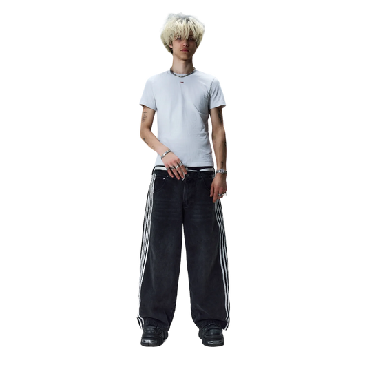 STRIPED DENIM (BLACK) - NOCTRL 