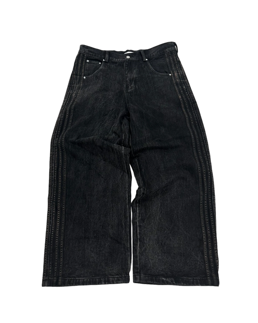 STRIPED DENIM (DOUBLE BLACK) - NOCTRL 